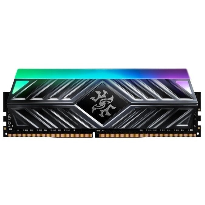 Оперативная память XPG Spectrix D41 RGB, DDR4, 16GB (1x16GB), 3600MHz, CL18, с радиаторами, серый, R