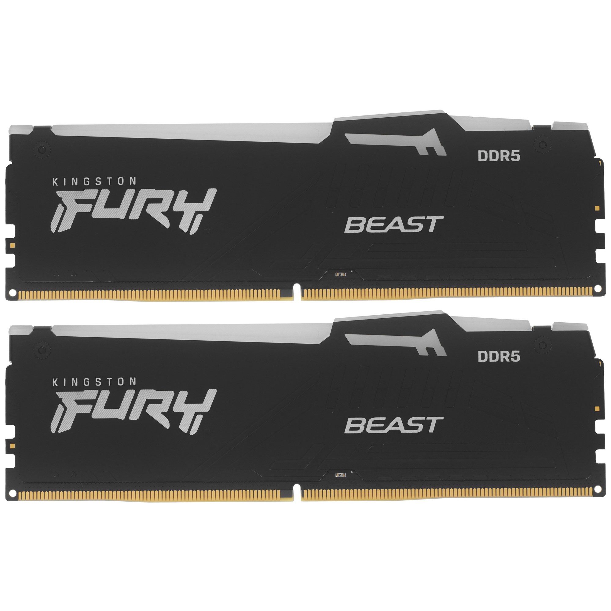 Оперативная память Kingston Fury Beast, DDR5, 32GB (2x16GB), 6000MHz, CL36, с радиаторами, RGB, черн