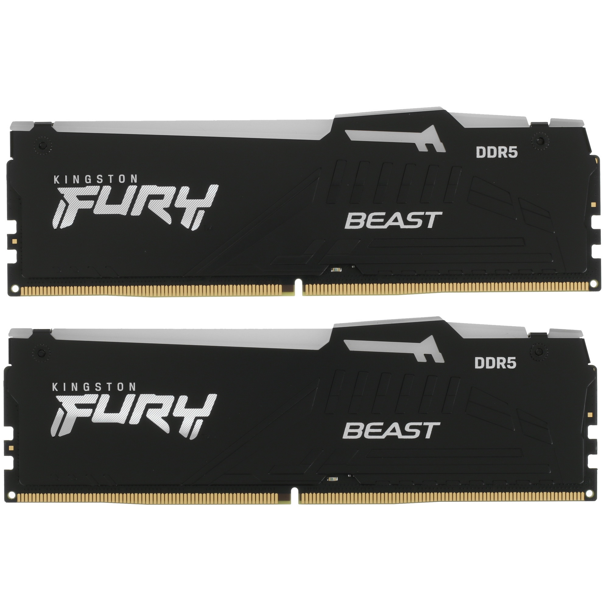 Оперативная память Kingston Fury Beast, DDR5, 32GB (2x16GB), 5600MHz, CL36, с радиаторами, RGB, черн
