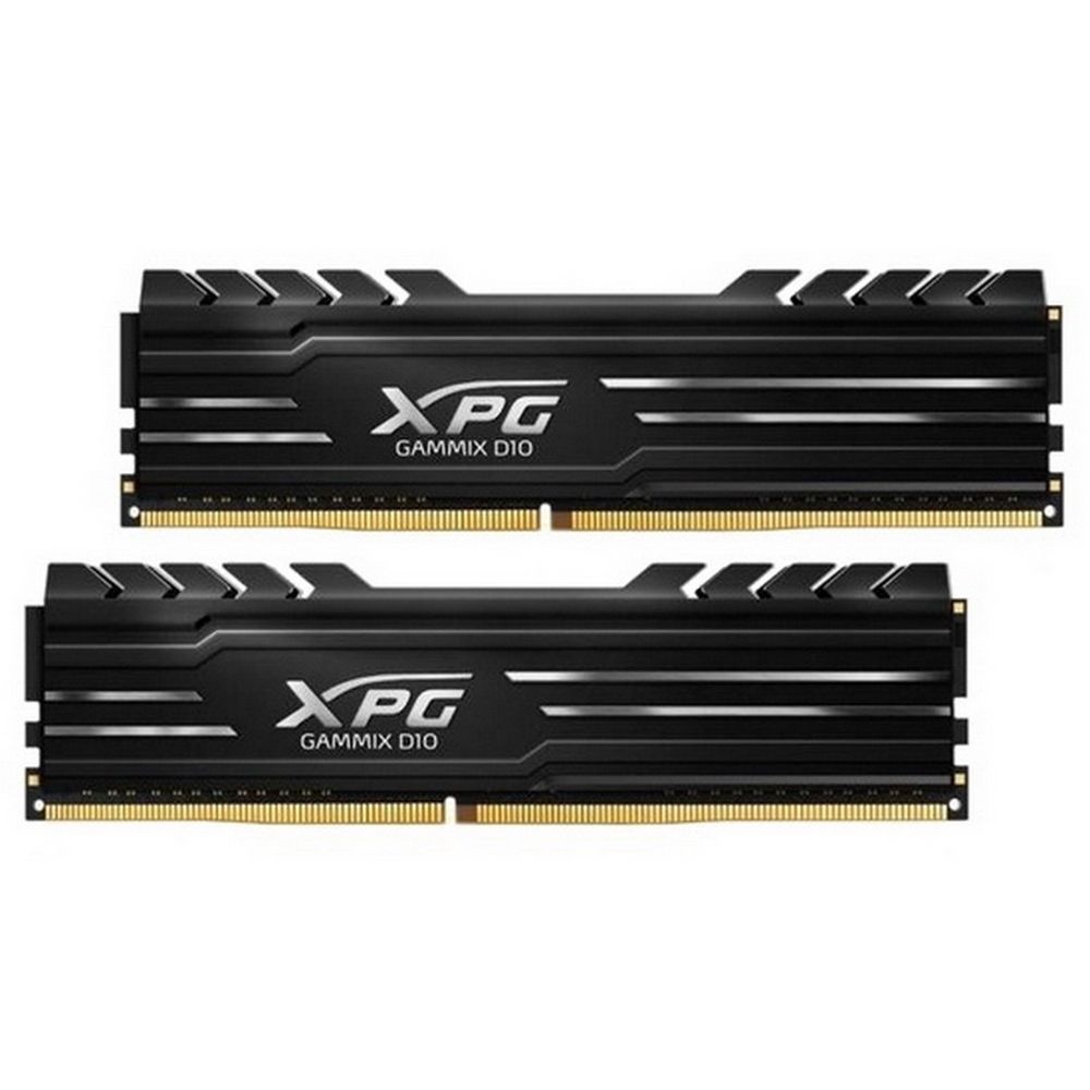 Оперативная память XPG Gammix D10, DDR4, 32GB (2x16GB), 3200MHz, CL16, UDIMM, с радиатором, черный