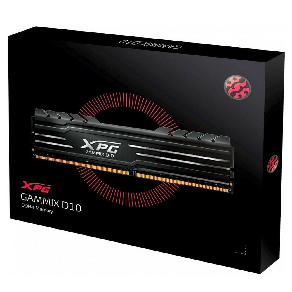 Оперативная память XPG Gammix D10, DDR4, 32GB (2x16GB), 3200MHz, CL16, UDIMM, с радиатором, черный