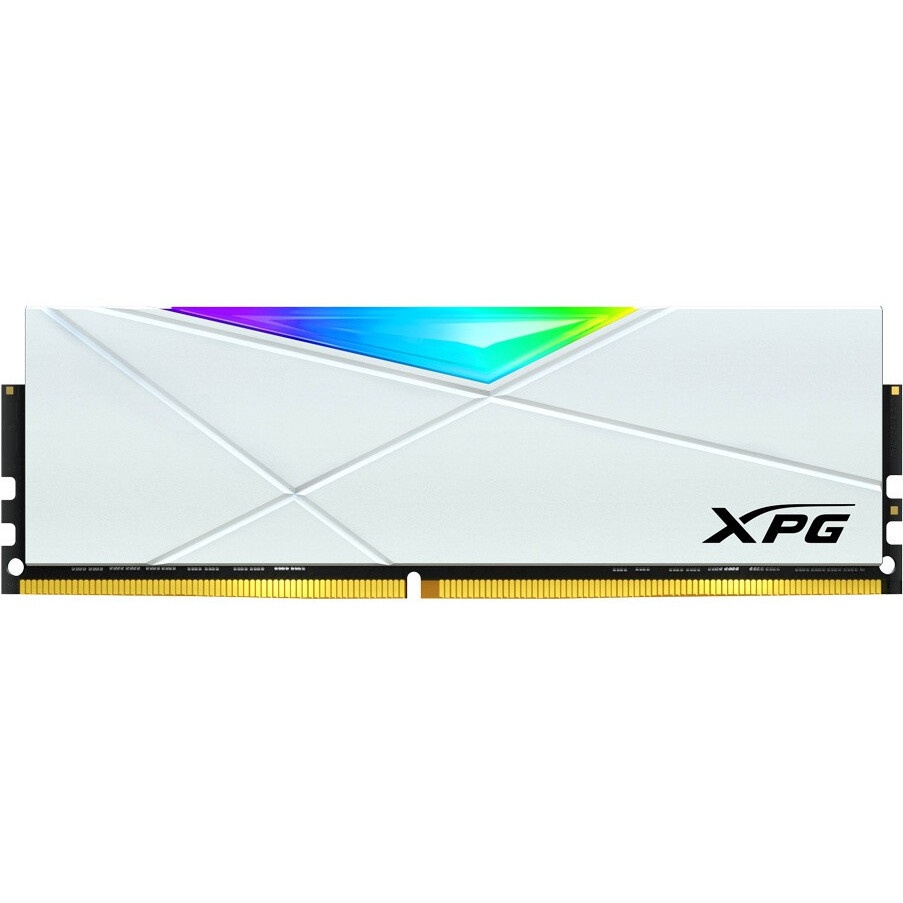 Оперативная память XPG Spectrix D50 RGB, DDR4, 8GB (1x8GB), 3600MHz, CL18, с радиатором, белый, RGB