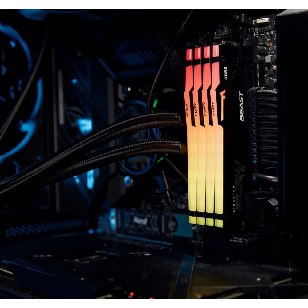 Оперативная память Kingston Fury Beast Expo, DDR5, 8GB (1x8GB), 6000MHz, CL30, с радиатором, черный