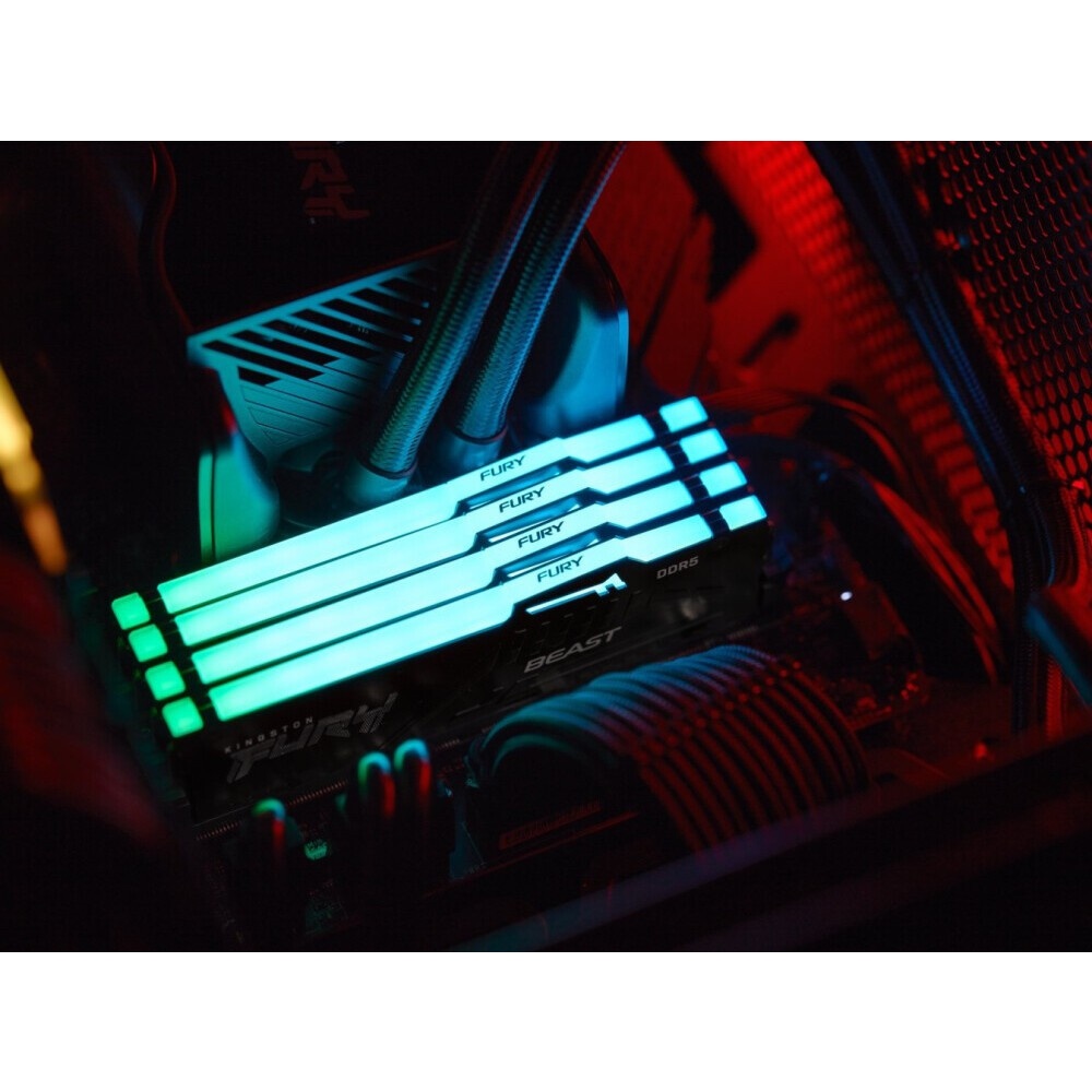 Оперативная память Kingston Fury Beast Expo, DDR5, 8GB (1x8GB), 6000MHz, CL30, с радиатором, черный