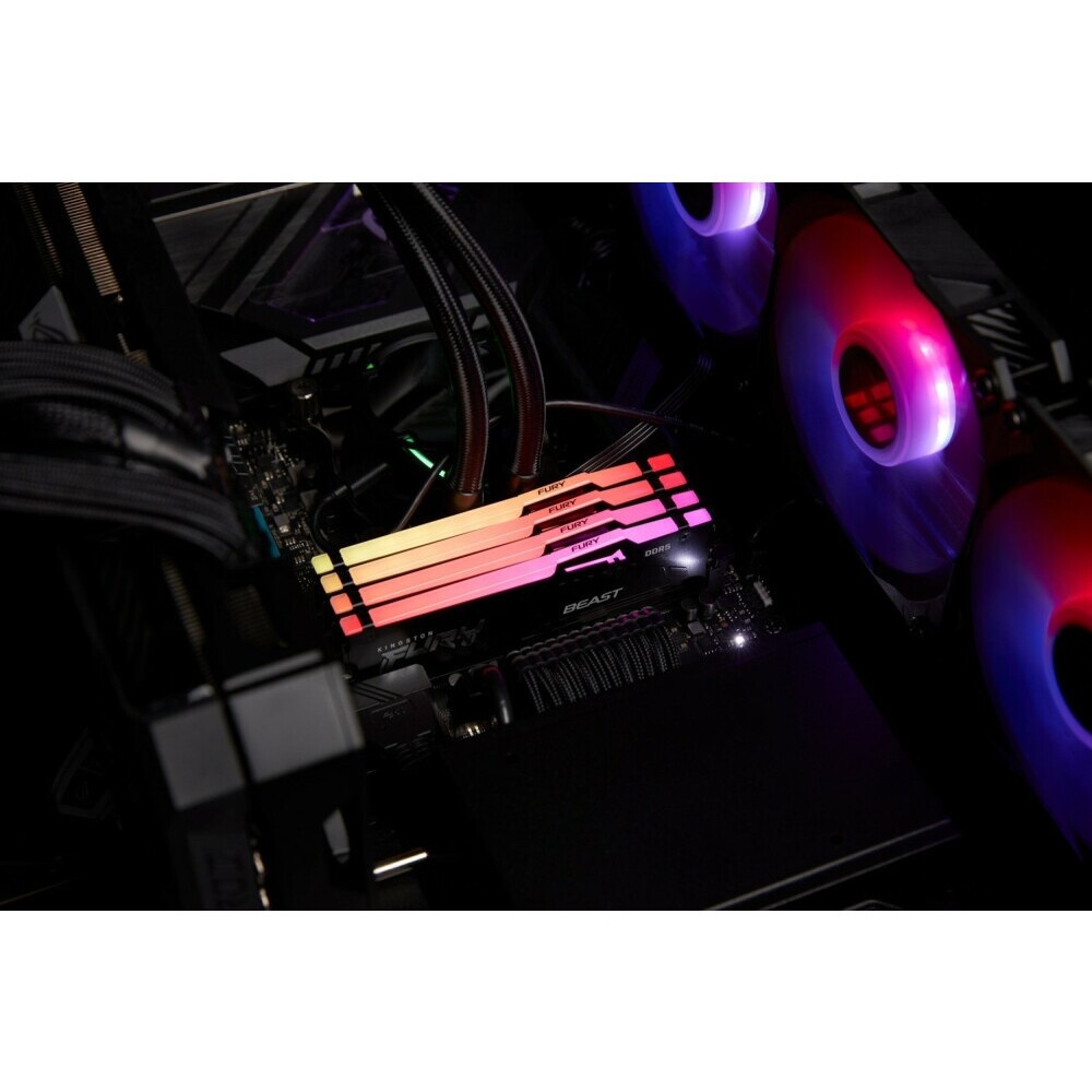 Оперативная память Kingston Fury Beast Expo, DDR5, 8GB (1x8GB), 6000MHz, CL30, с радиатором, черный