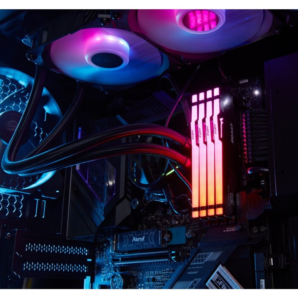 Оперативная память Kingston Fury Beast Expo, DDR5, 8GB (1x8GB), 6000MHz, CL30, с радиатором, черный