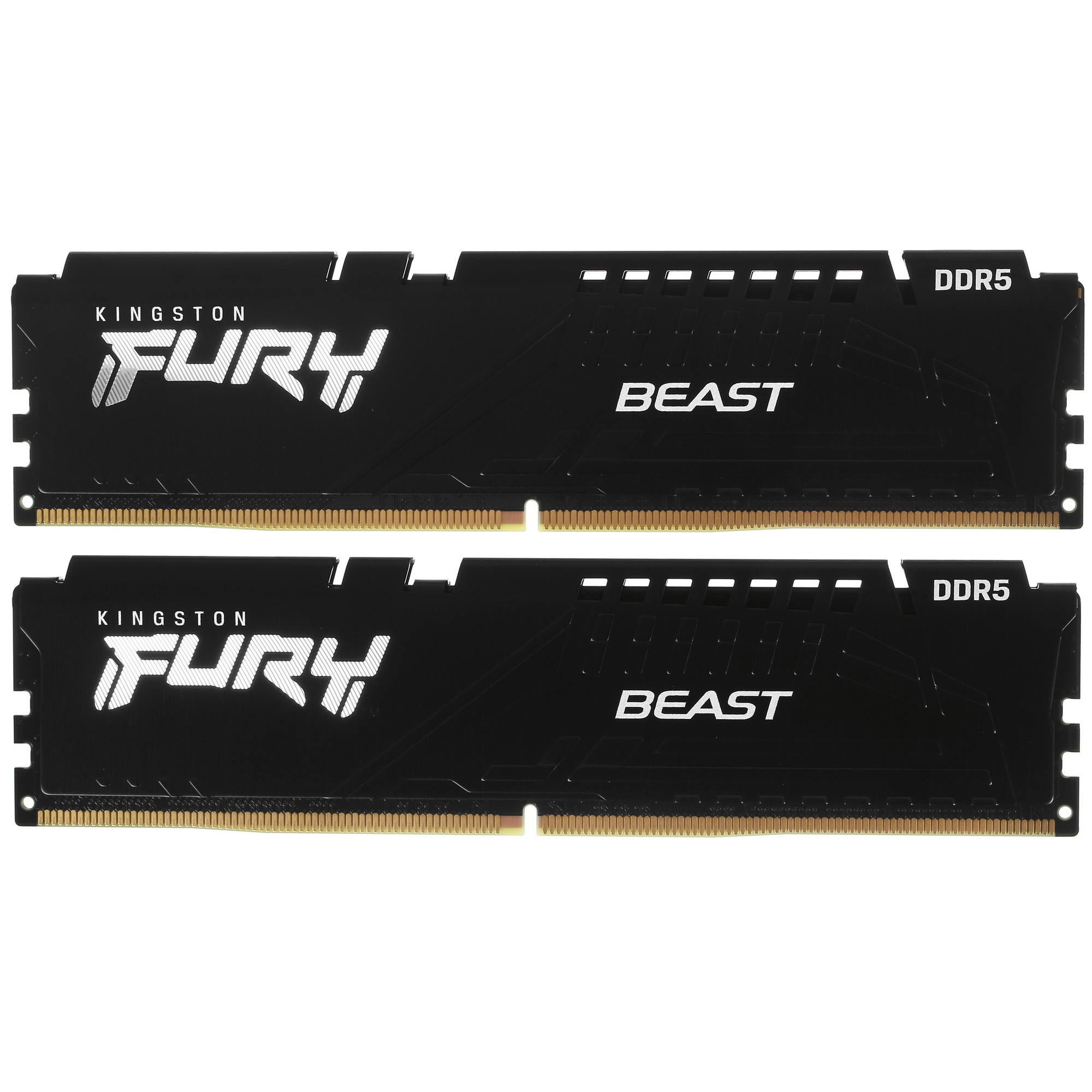 Оперативная память Kingston Fury Beast, DDR5, 16GB (2x8GB), 5600MHz, CL36, с радиаторами, черный
