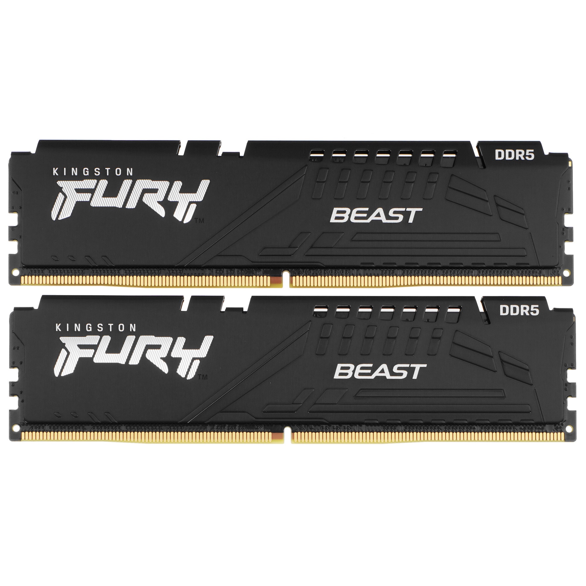 Оперативная память Kingston Fury Beast, DDR5, 16GB (2x8GB), 6000MHz, CL36, с радиаторами, черный