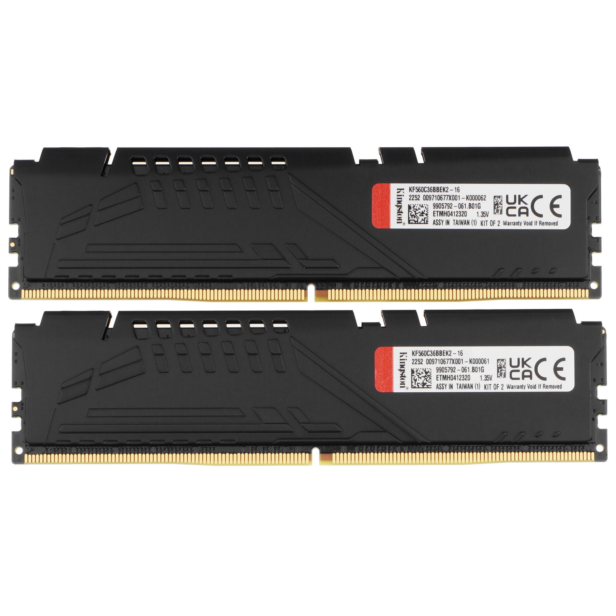 Оперативная память Kingston Fury Beast, DDR5, 16GB (2x8GB), 6000MHz, CL36, с радиаторами, черный