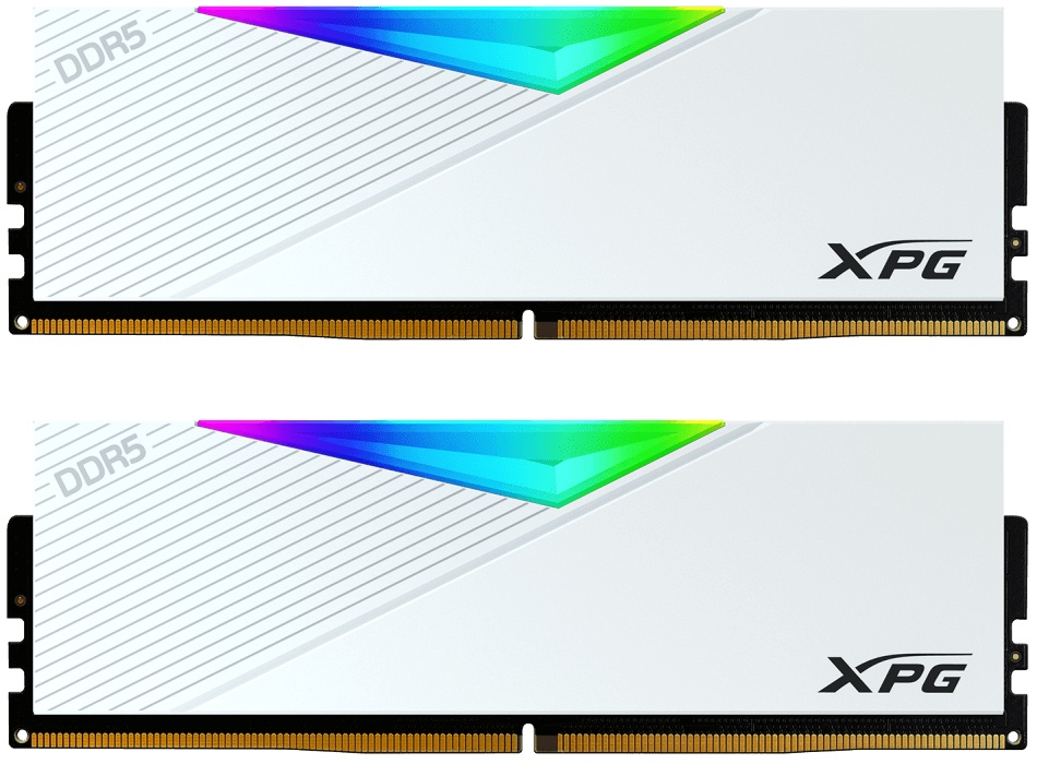 Оперативная память XPG Lancer, DDR5, 64GB (2x32GB), 6400MHz, CL32, с радиаторами, RGB, белый