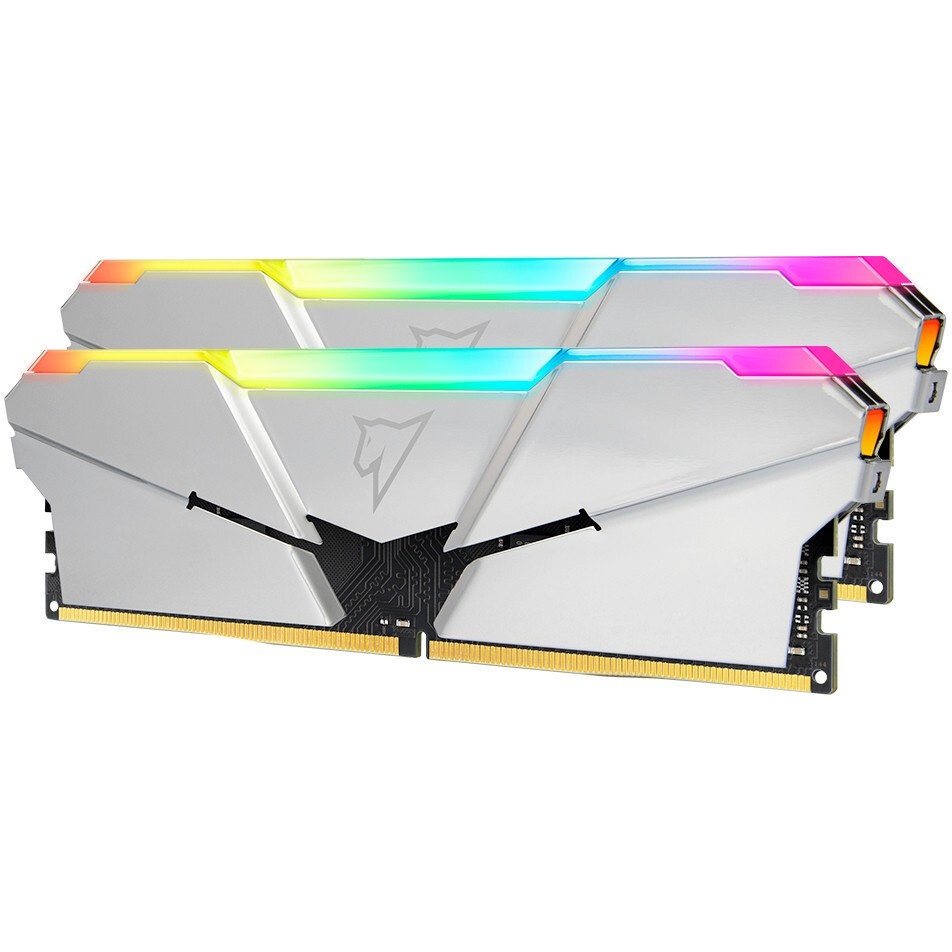 Оперативная память NETAC Shadow, DDR4, 16GB (2x8GB), 3600MHz, CL18, с радиаторами, RGB, серебристый