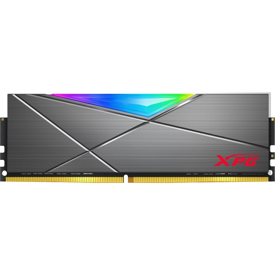 Оперативная память XPG Spectrix D50, DDR4, 16GB (1x16 GB), 3600 MHz, CL18, радиатор, RGB, серый