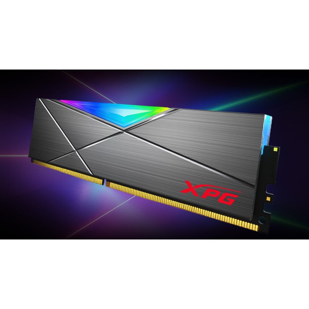 Оперативная память XPG Spectrix D50, DDR4, 16GB (1x16 GB), 3600 MHz, CL18, радиатор, RGB, серый