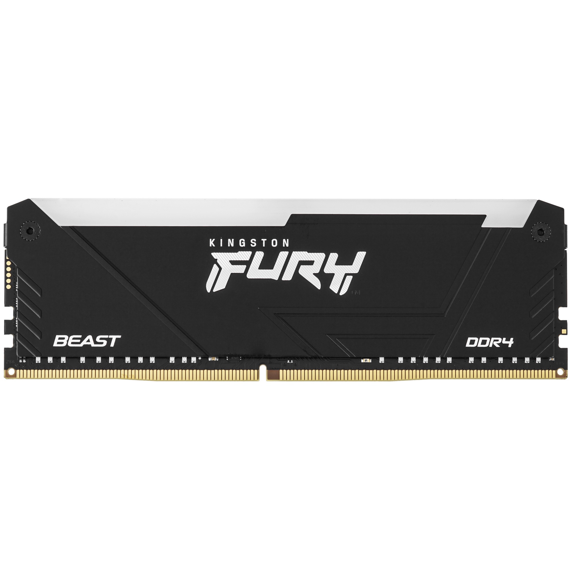 Оперативная память Kingston Fury Beast, DDR4, 8GB (1x8GB), 3600MHz, CL17, с радиатором, RGB, черный