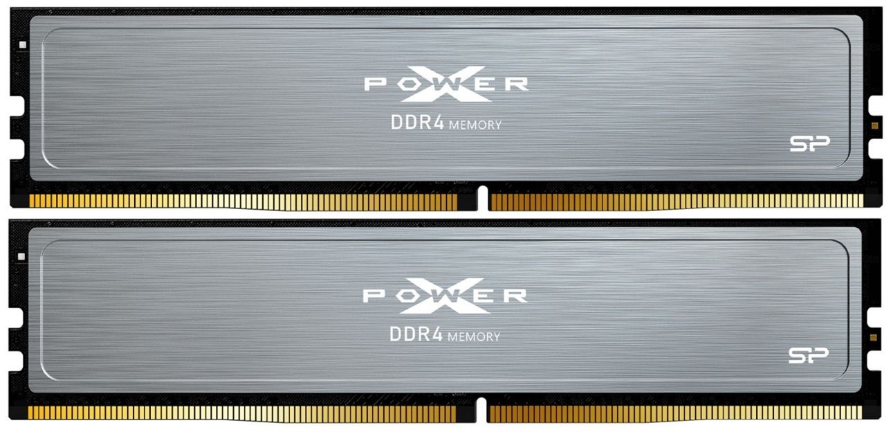 Оперативная память Silicon Power Xpower Pulse, DDR4, 16GB (2x8 GB), 3200 MHz, CL16, радиатор, серый