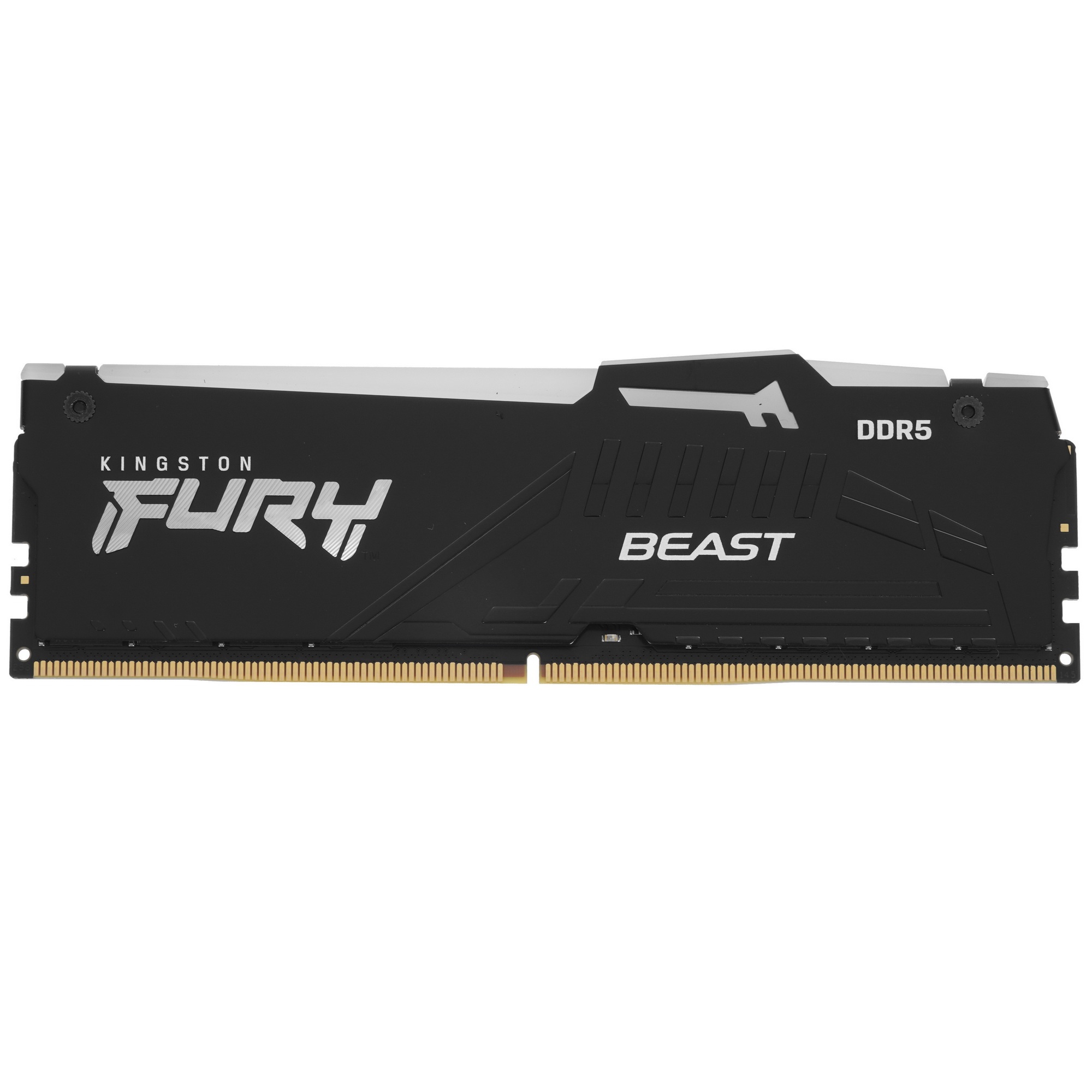 Оперативная память Kingston Fury Beast, DDR5, 8GB (1x8GB), 5200MHz, CL40, с радиаторами, RGB, черный