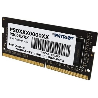 Оперативная память Patriot Steel Series, DDR4, 16GB (1x16 GB), 3200 MHz, CL22, радиатор, чёрный, SO-