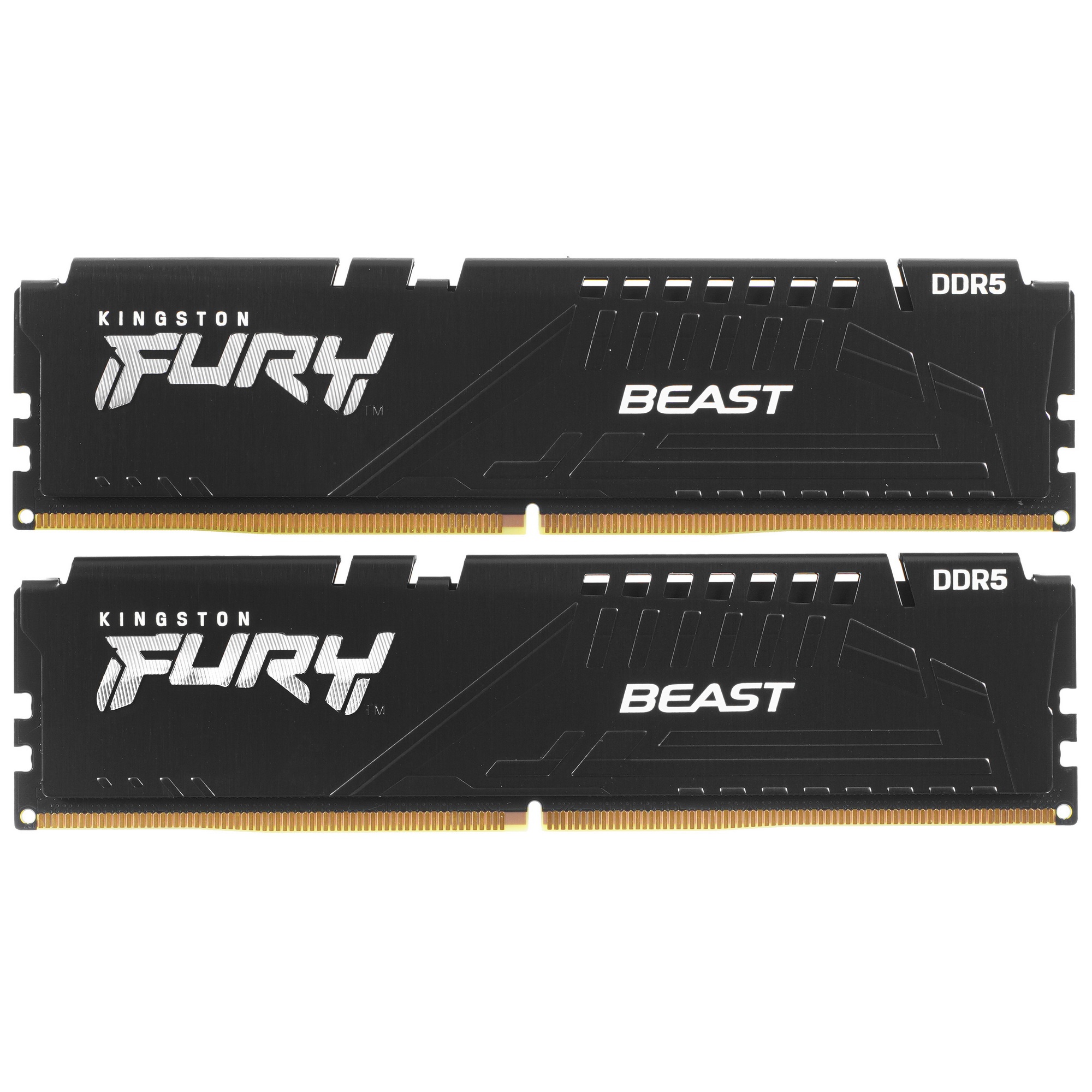Оперативная память Kingston Fury Beast, DDR5, 32GB (2x16GB), 5600MHz, CL36, с радиаторами, черный