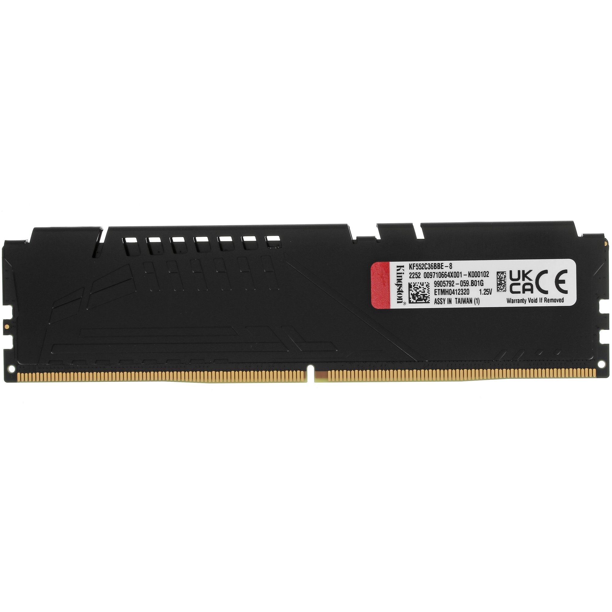 Оперативная память Kingston Fury Beast Expo, DDR5, 8GB (1x8GB), 5200MHz, CL36, с радиатором, черный