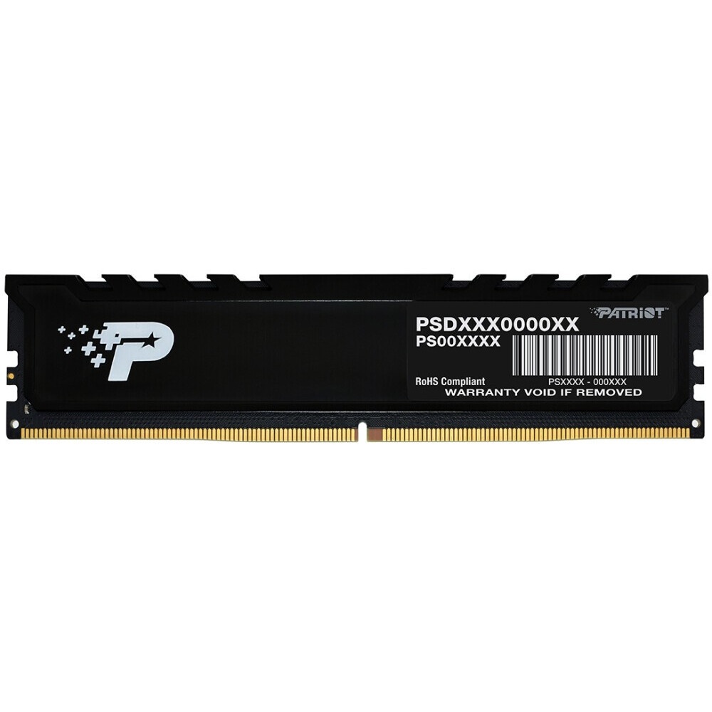 Оперативная память Patriot Signature Premium, DDR5, 24GB (1x24 GB), 5600 MHz, CL46, радиатор, черный