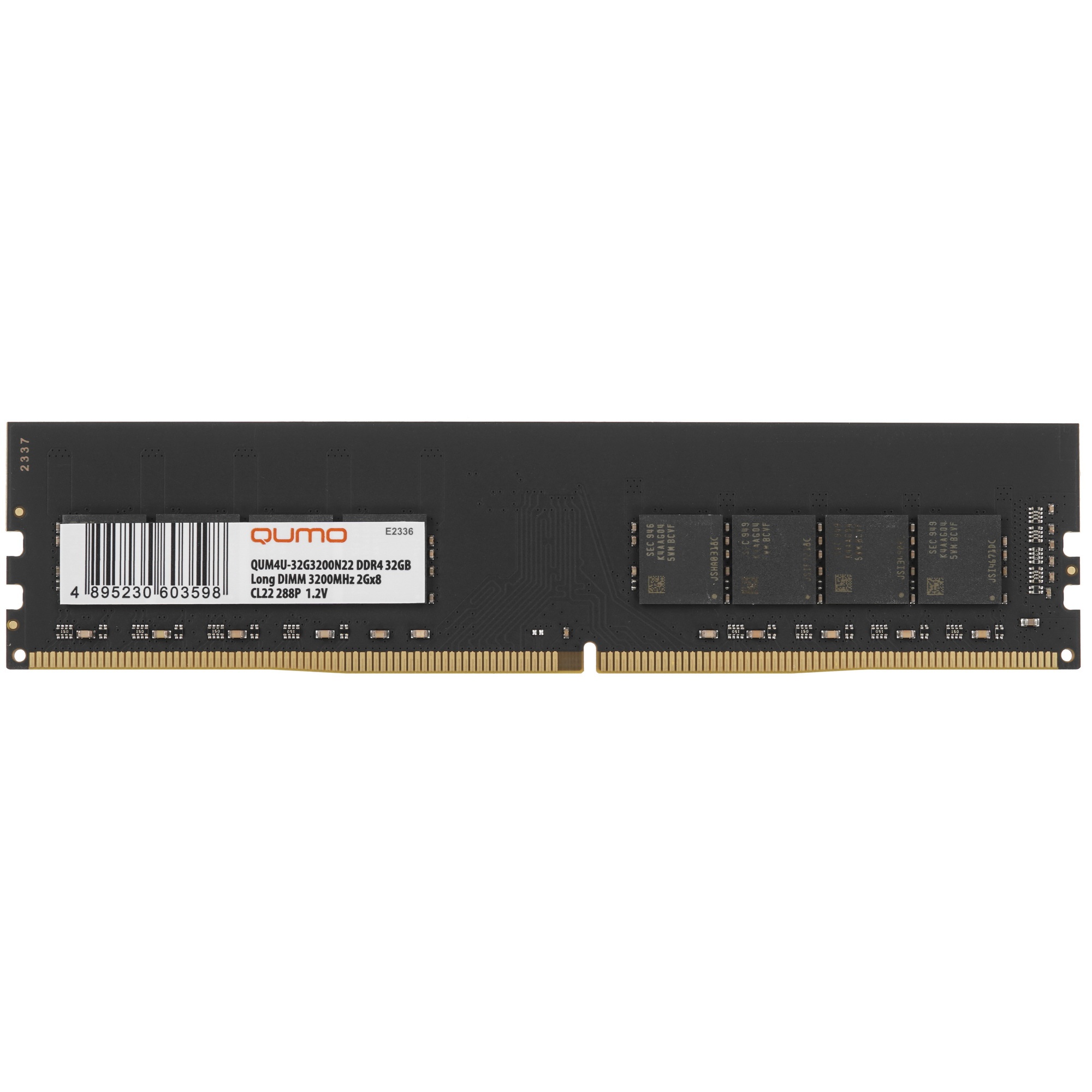 Оперативная память QUMO, DDR4, 32GB (1x32GB), 3200MHz, CL22