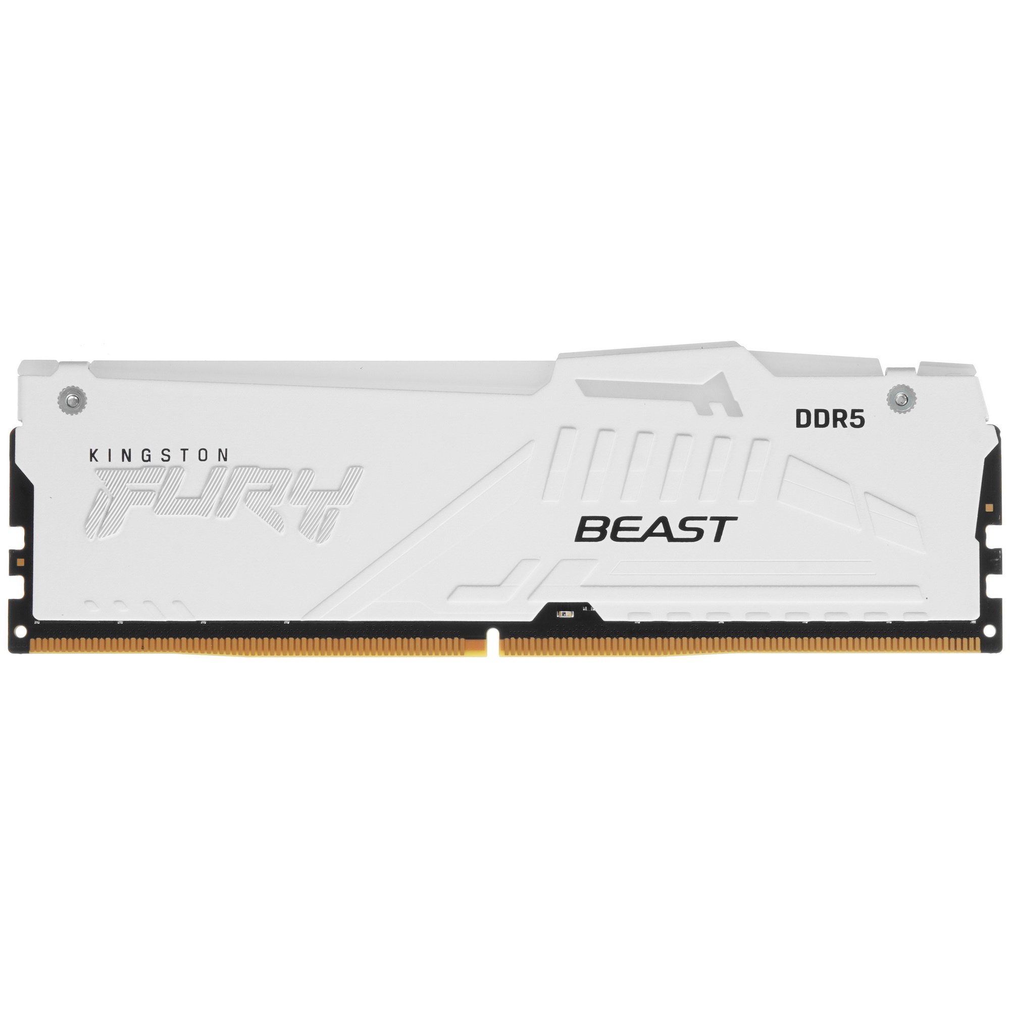 Оперативная память Kingston Fury Beast, DDR5, 32GB (1x32GB), 5600MHz, CL40, с радиаторами, RGB, белы