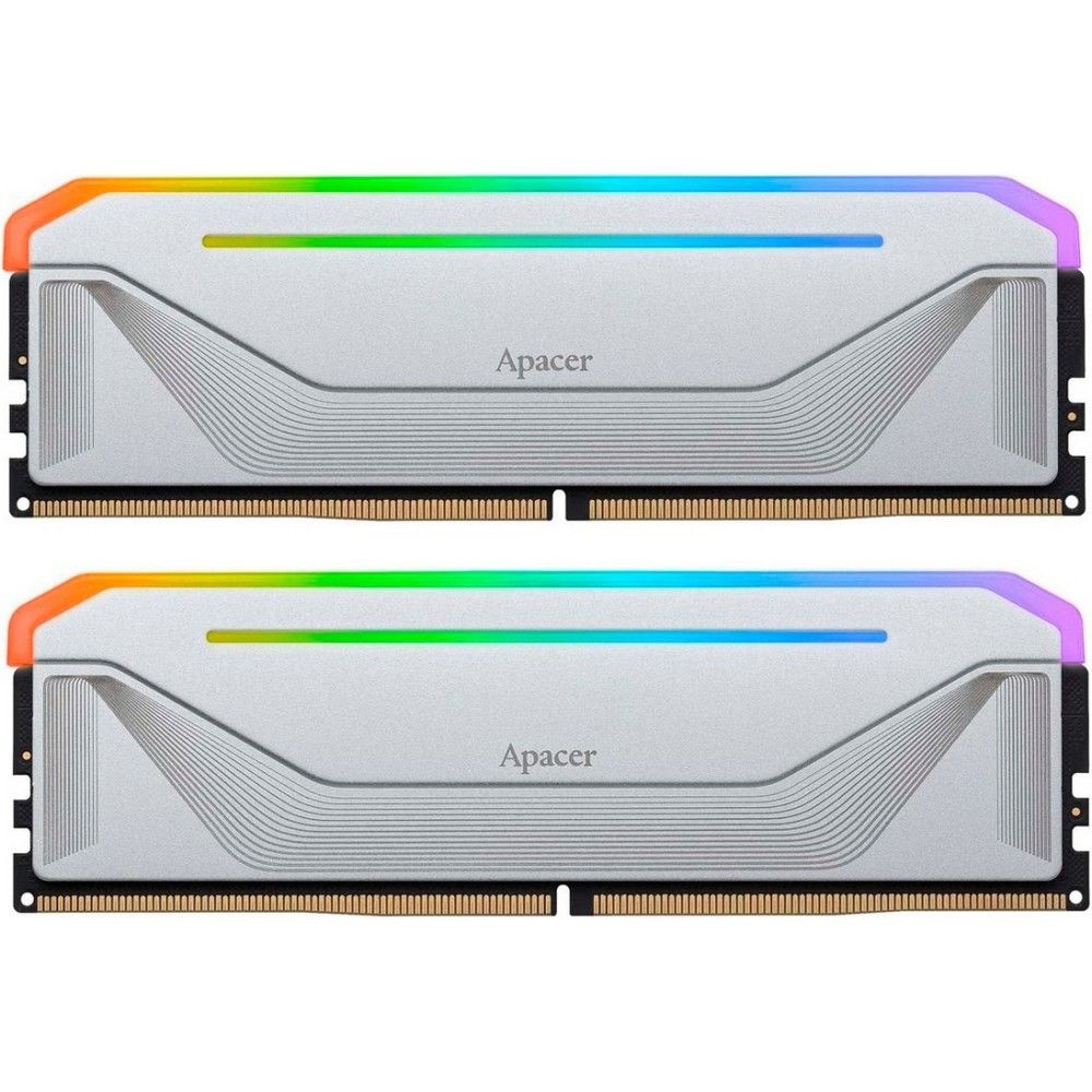 Оперативная память Apacer Nox, DDR5, 16GB (1x16 GB), 6200 MHz, CL40, радиатор, RGB, белый