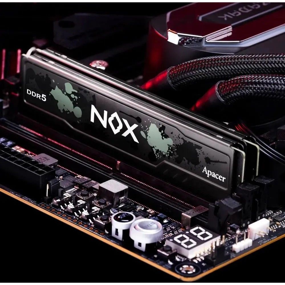 Оперативная память Apacer Nox, DDR5, 16GB (1x16GB), 6200MHz, CL40, UDIMM, с радиатором, черный