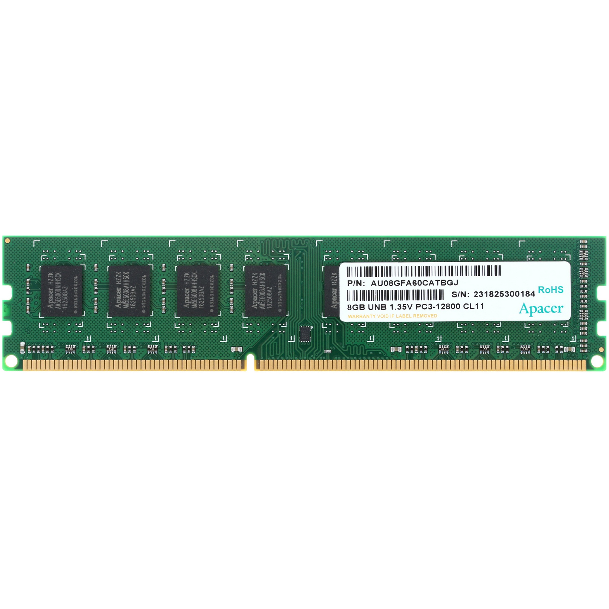 Оперативная память Apacer, DDR3L, 8GB (1x8GB), 1600MHz, CL11