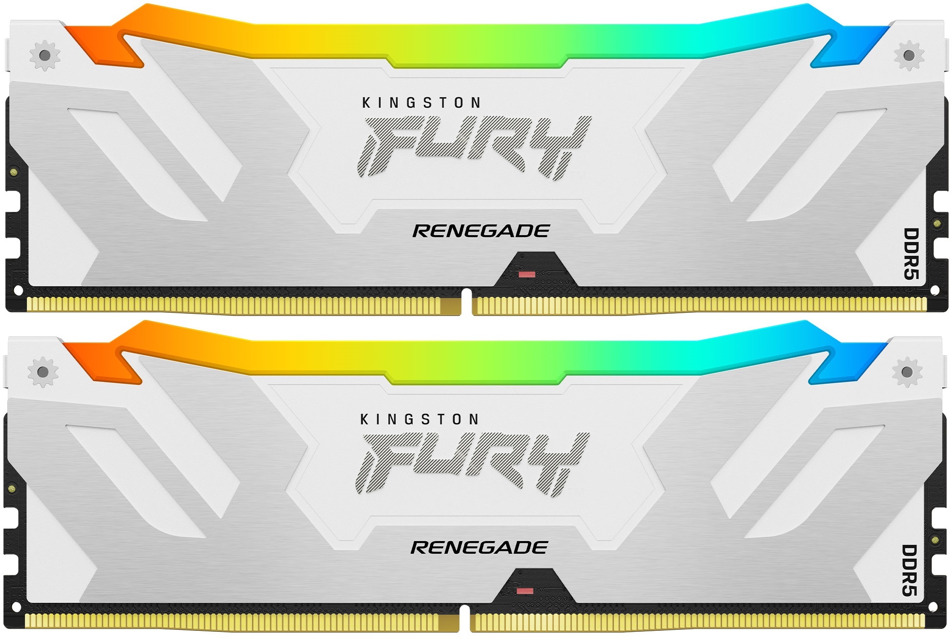 Оперативная память Kingston Fury Renegade, DDR5, 32GB (2x16GB), 6800MHz, CL36, с радиатором, RGB, бе