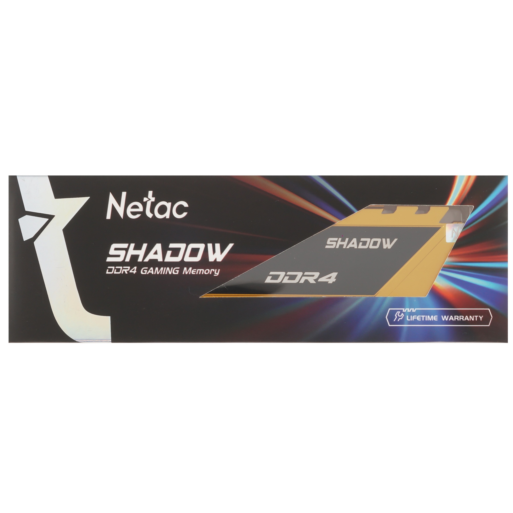 Оперативная память NETAC Shadow, DDR4, 8GB (1x8GB), 3200MHz, CL16, с радиаторами, желтый