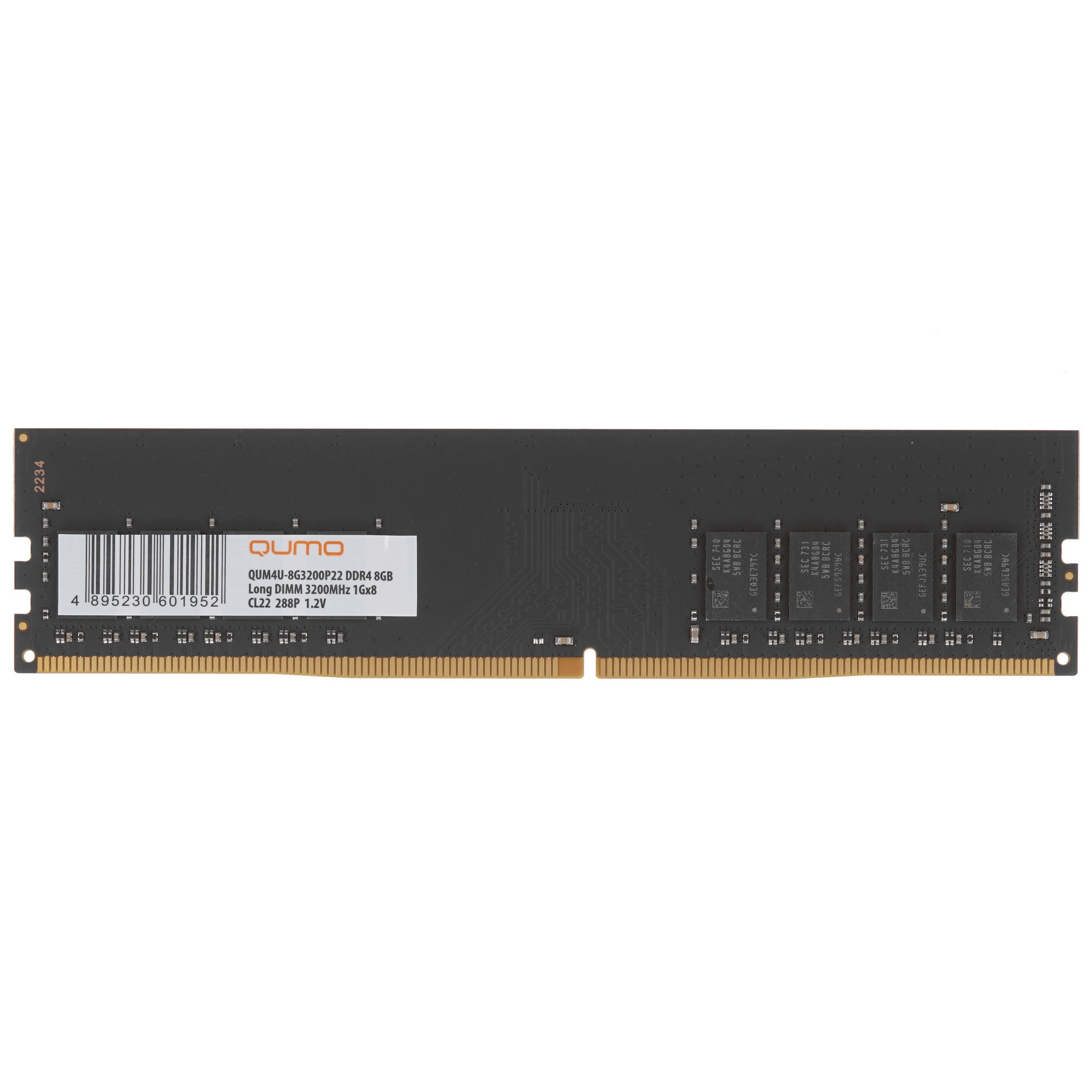Оперативная память QUMO, DDR4, 8GB (1x8GB), 3200MHz, CL22