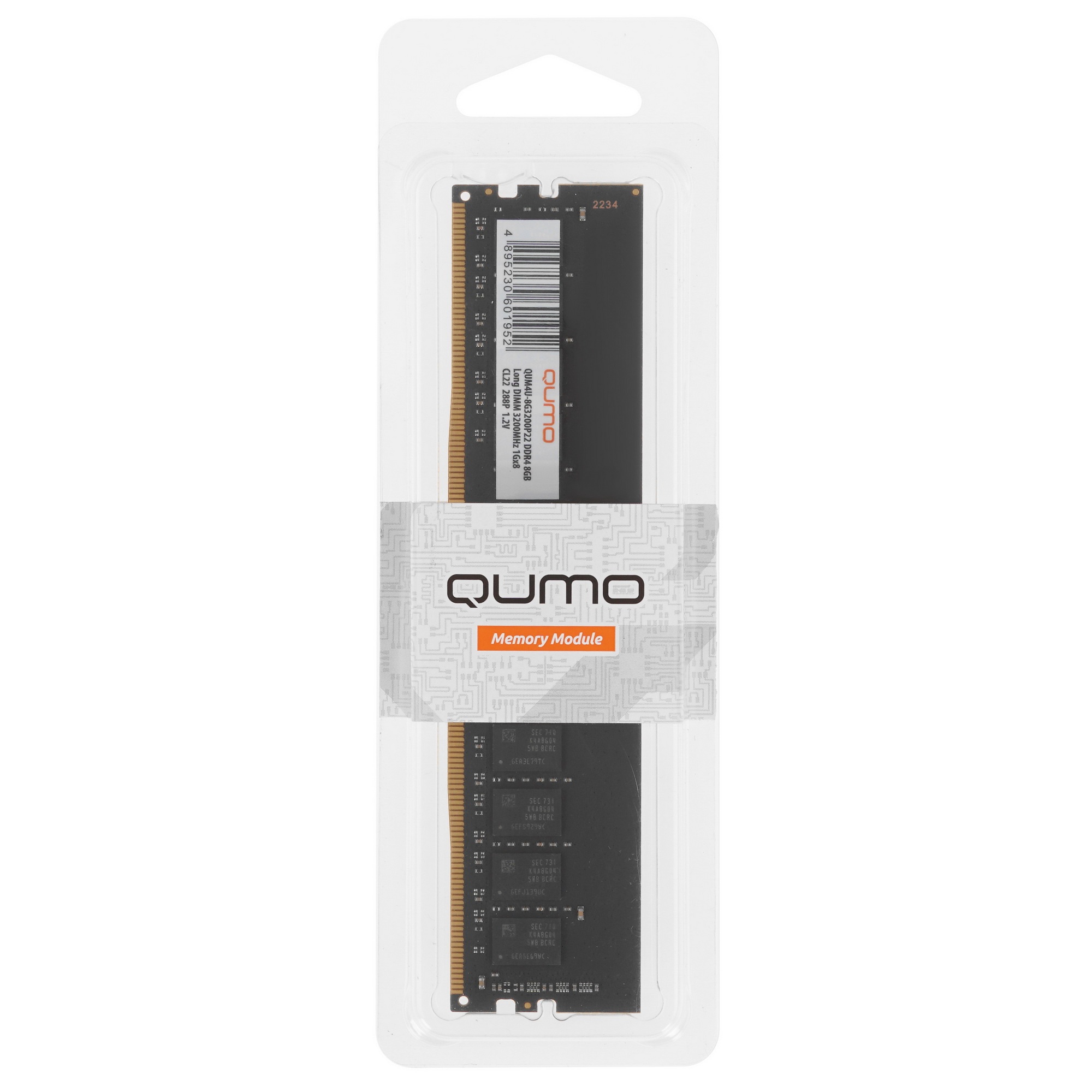 Оперативная память QUMO, DDR4, 8GB (1x8GB), 3200MHz, CL22