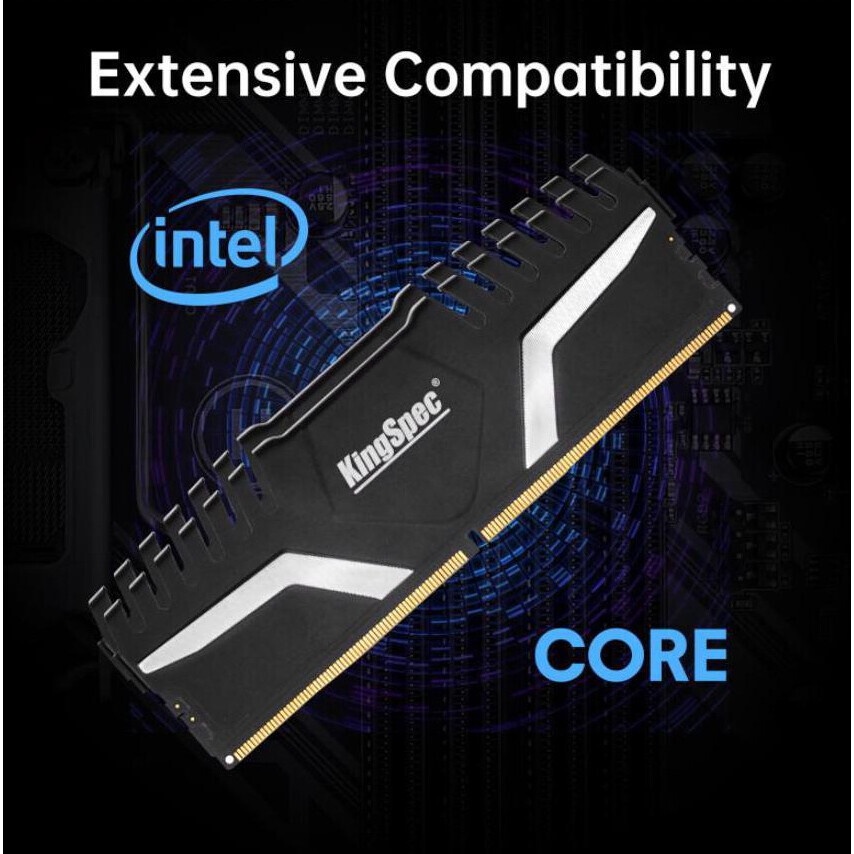 Оперативная память KingSpec, DDR5, 8GB (1x8GB), 4800MHz, CL40, с радиатором, черный, Ret