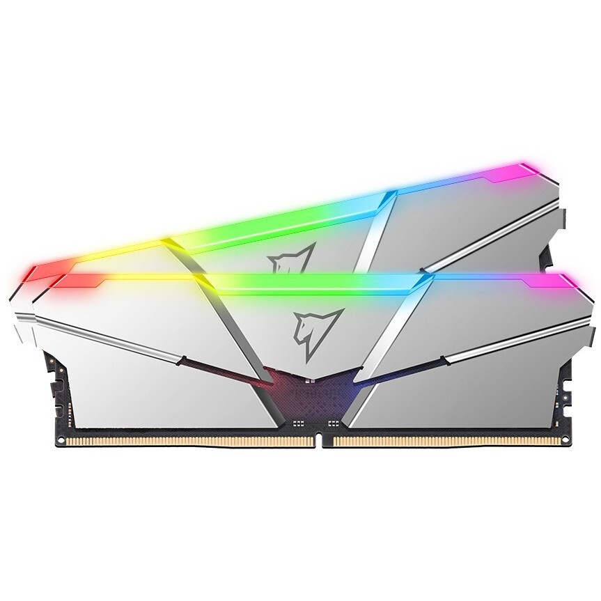 Оперативная память NETAC Shadow, DDR5, 16GB (2x8GB), 4800MHz, CL40, с радиаторами, RGB, серебристый