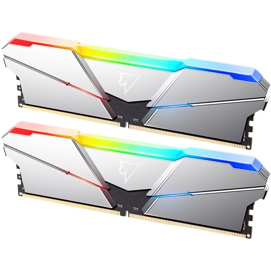 Оперативная память NETAC Shadow, DDR5, 16GB (2x8GB), 4800MHz, CL40, с радиаторами, RGB, серебристый