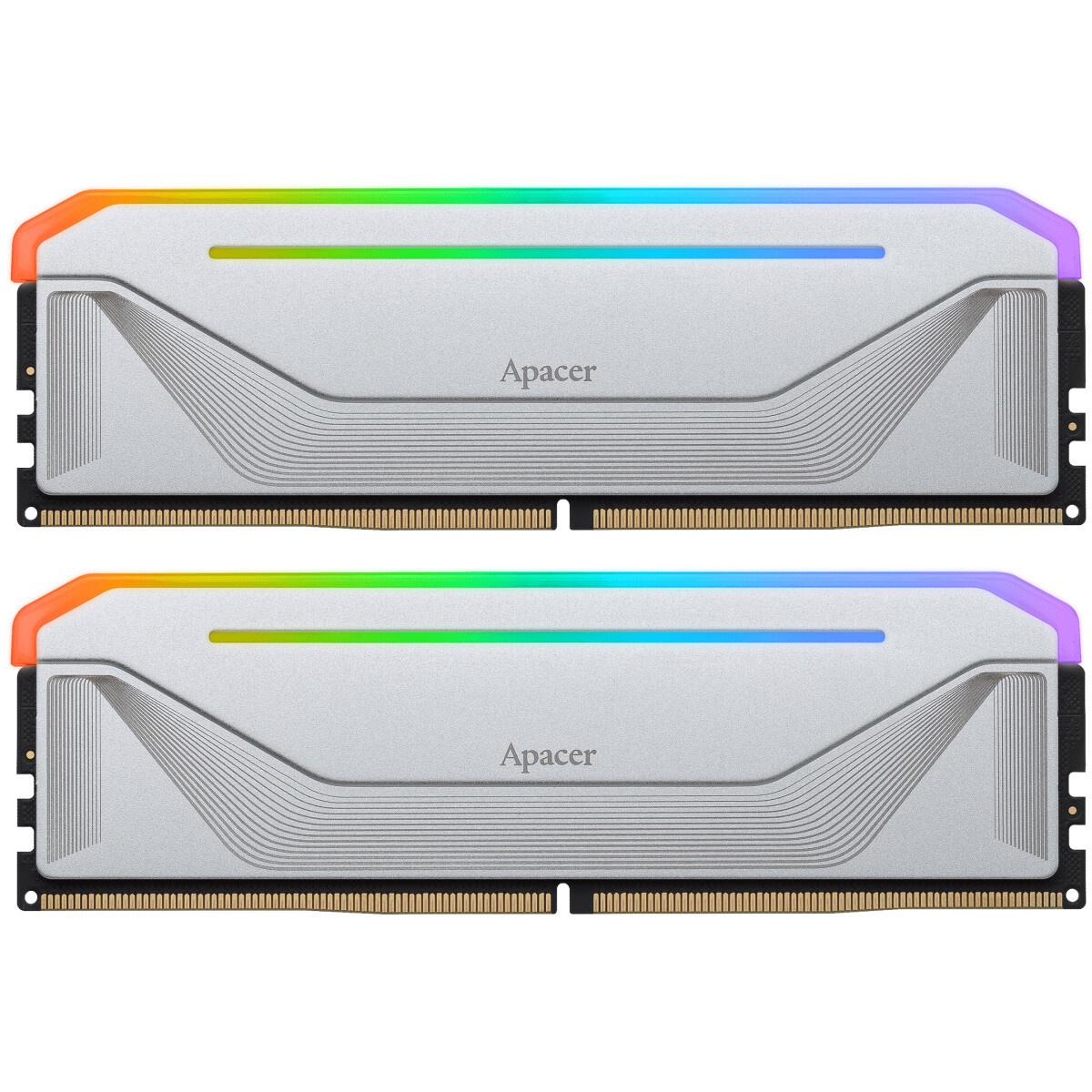 Оперативная память Apacer Nox, DDR5, 64GB (2x32 GB), 5600 MHz, CL40, радиатор, RGB, серебристый