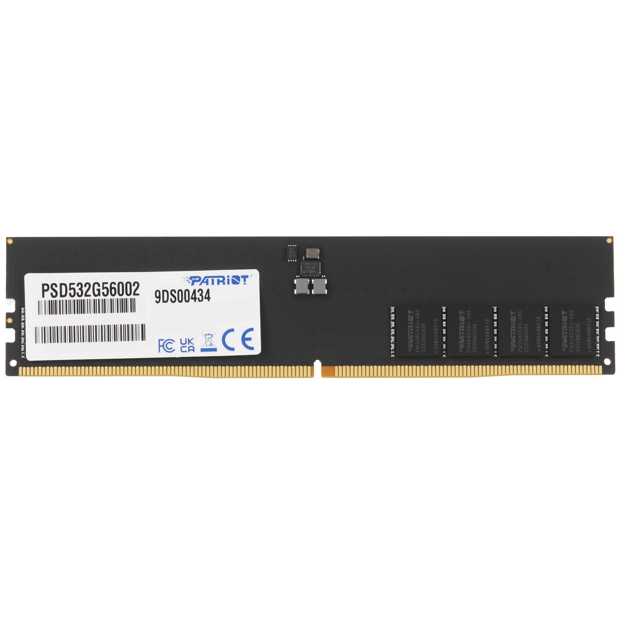 Оперативная память Patriot Signature, DDR5, 32GB (1x32 GB), 5600 MHz, CL46