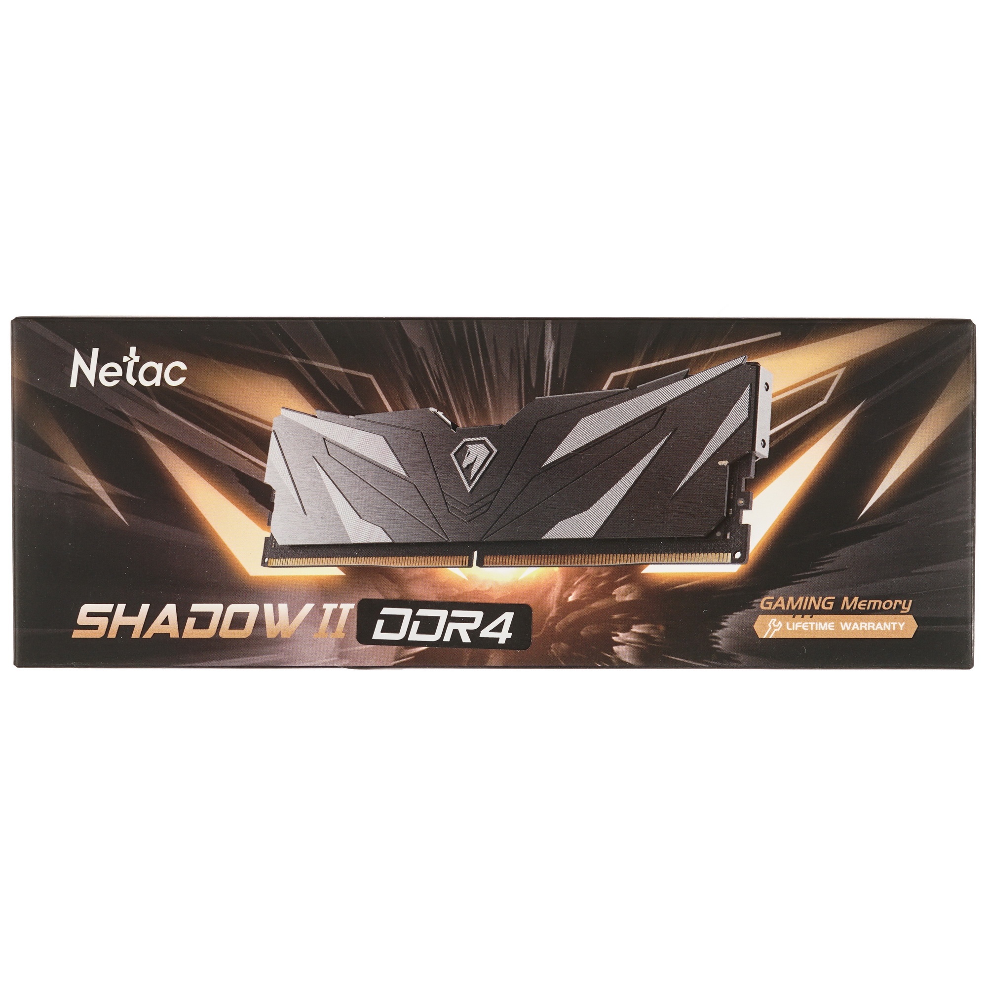 Оперативная память NETAC, DDR4, 8GB (1x8GB), 3200MHz, CL16, с радиатором, чёрный