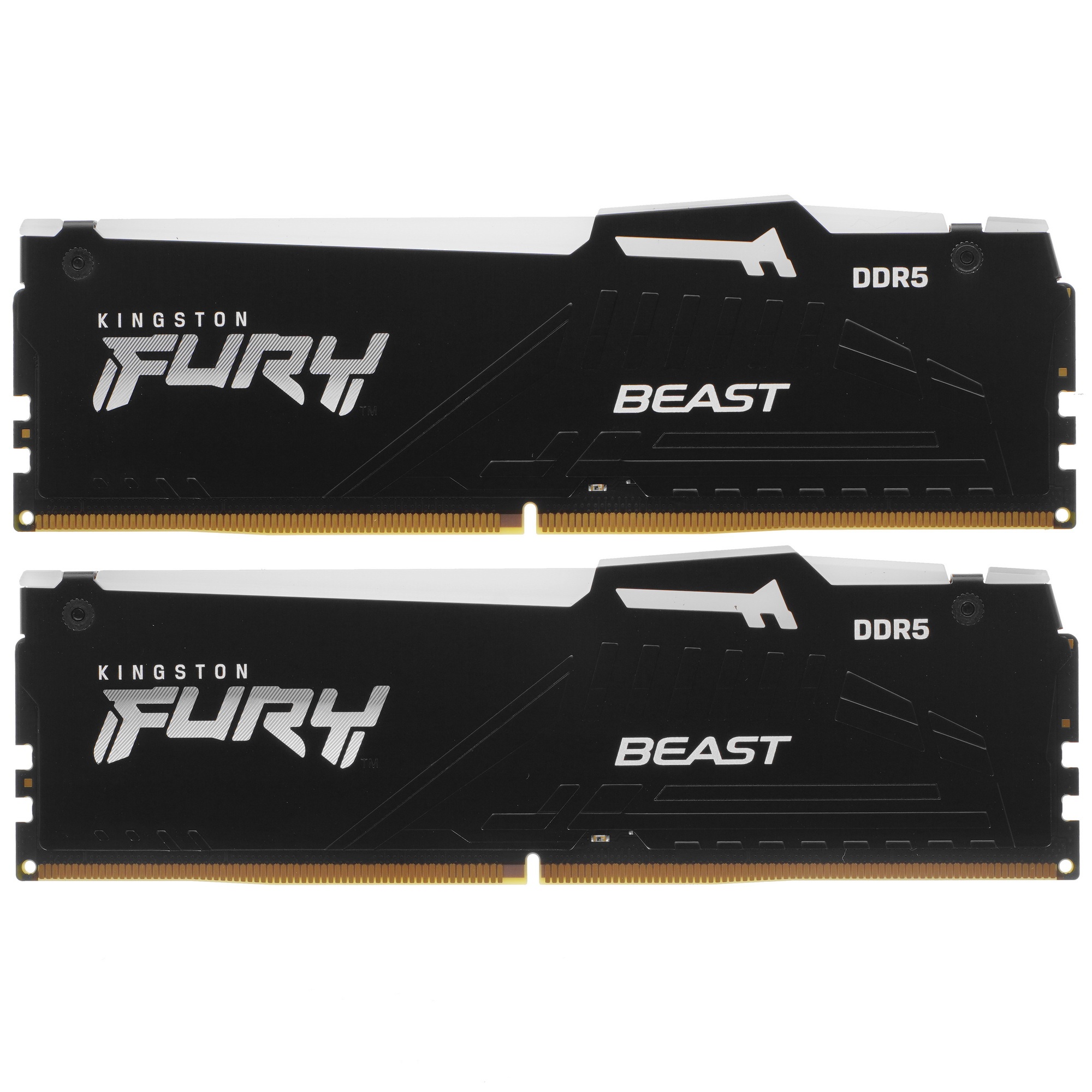Оперативная память Kingston Fury Beast, DDR5, 32GB (2x16GB), 5600MHz, CL40, с радиаторами, RGB, черн