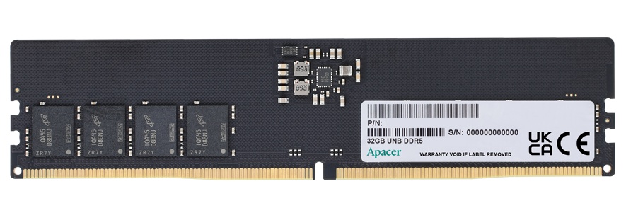 Оперативная память Apacer, DDR5, 32GB (1x32GB), 5600MHz, CL40