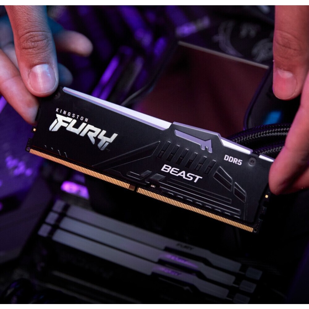 Оперативная память AMD Radeon R5, DDR5, 16GB (1x16GB), 5200MHz, CL40, с радиатором, черный/красный