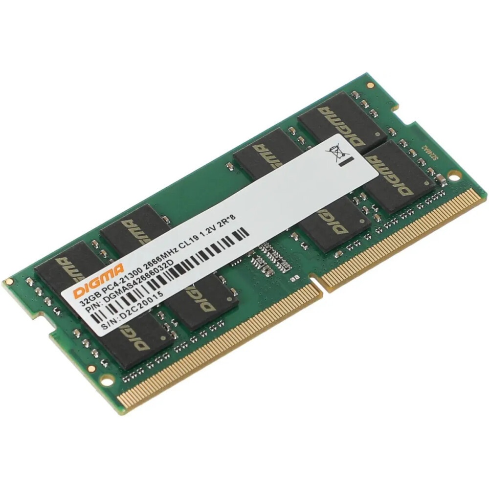 Оперативная память Digma, DDR4, 32GB (1x32GB), 2666MHz, CL19