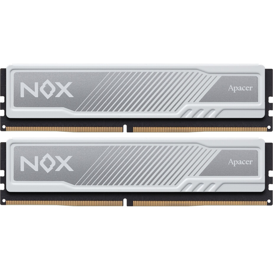 Оперативная память Apacer Nox, DDR4, 16GB (2x8 GB), 3600 MHz, CL18, радиатор, белый