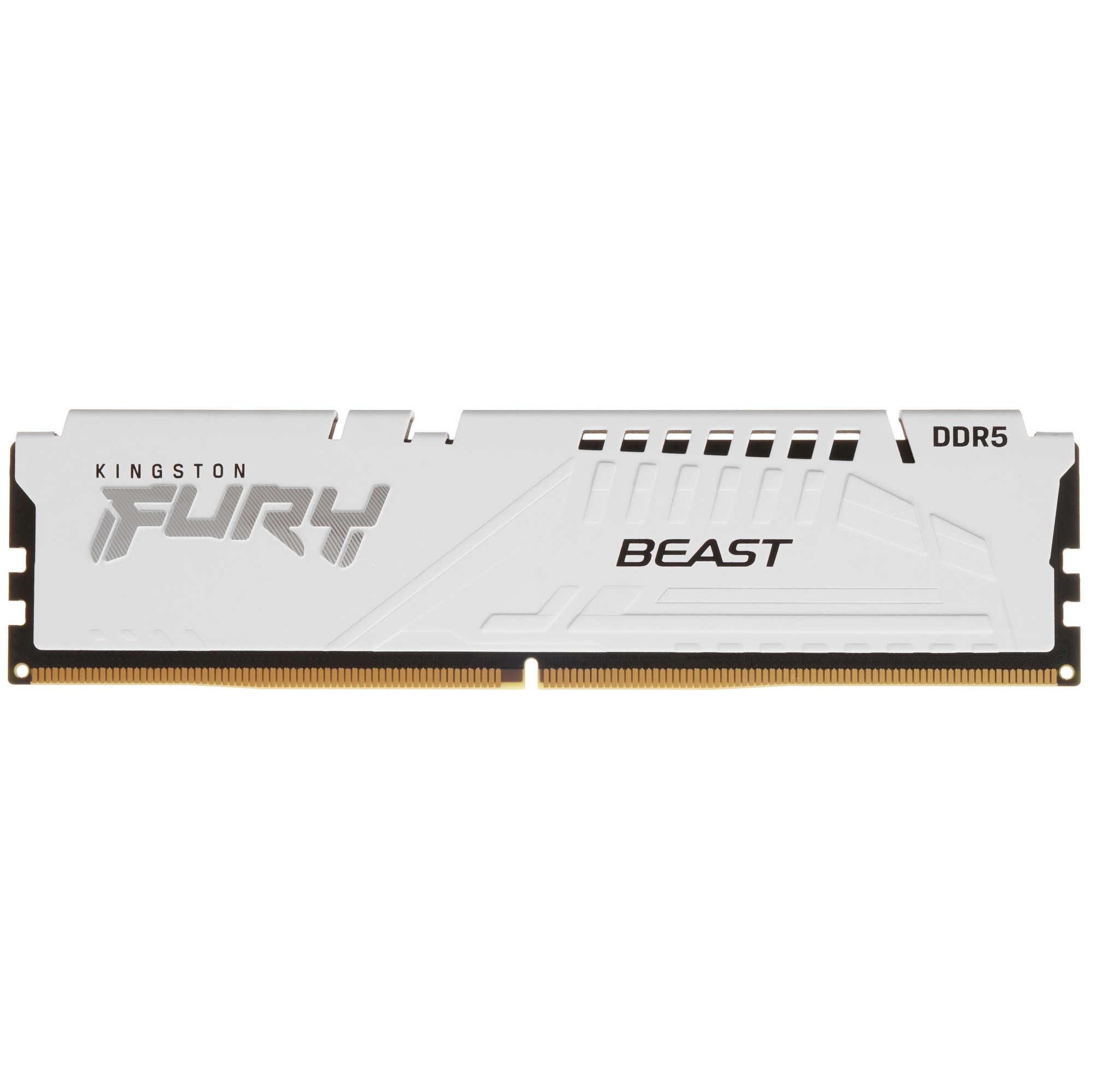 Оперативная память Kingston Fury Beast, DDR5, 16GB (1x16GB), 5200MHz, CL40, с радиатором, белый