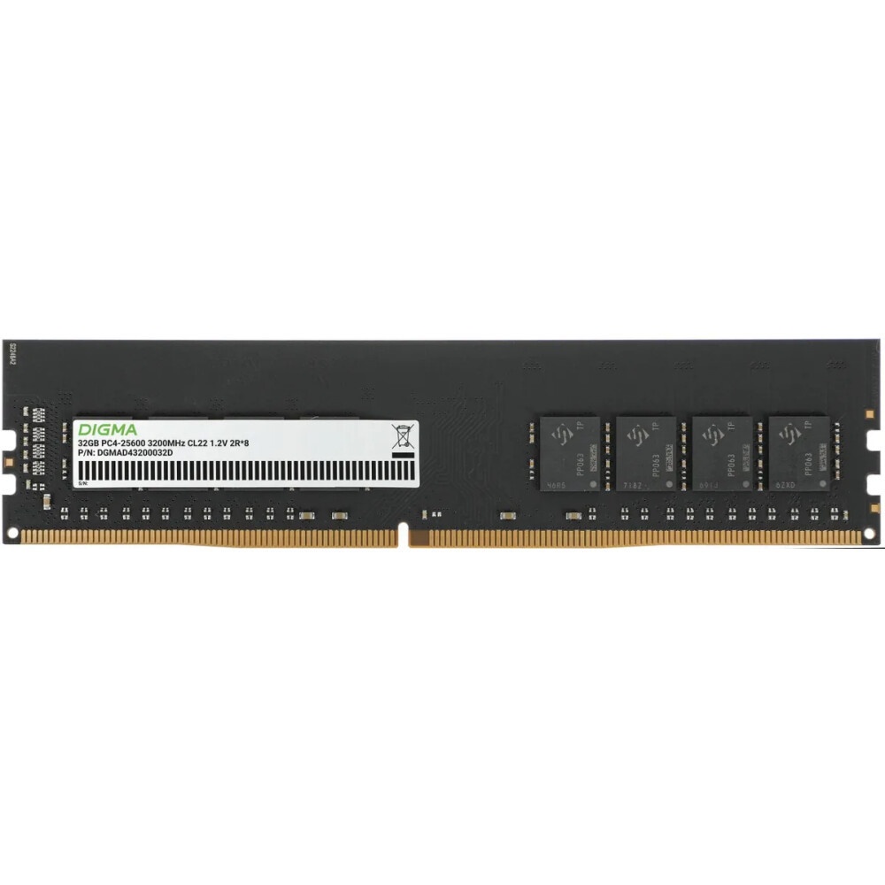 Оперативная память Digma, DDR4, 32GB (1x32GB), 3200MHz, CL22