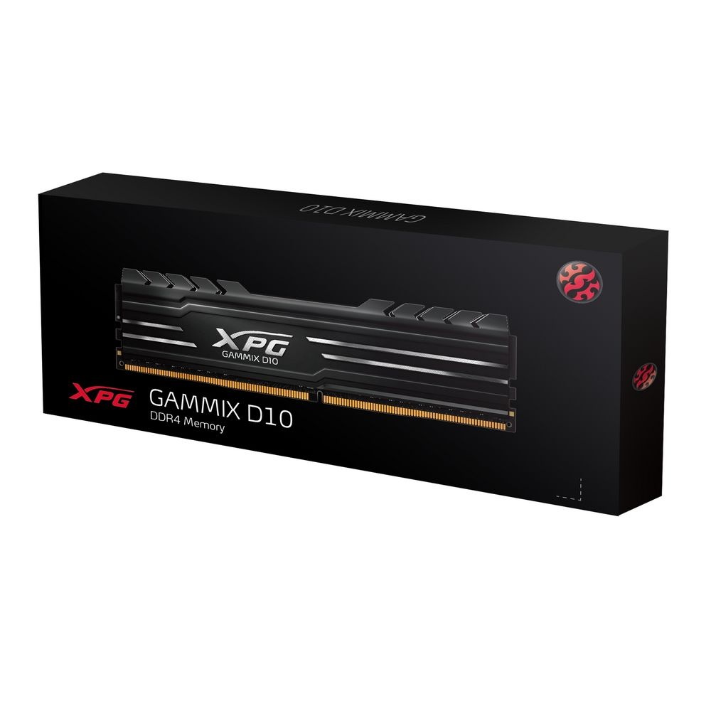Оперативная память XPG Gammix D10, DDR4, 16GB (1x16GB), 3600MHz, CL18, с радиатором, черный