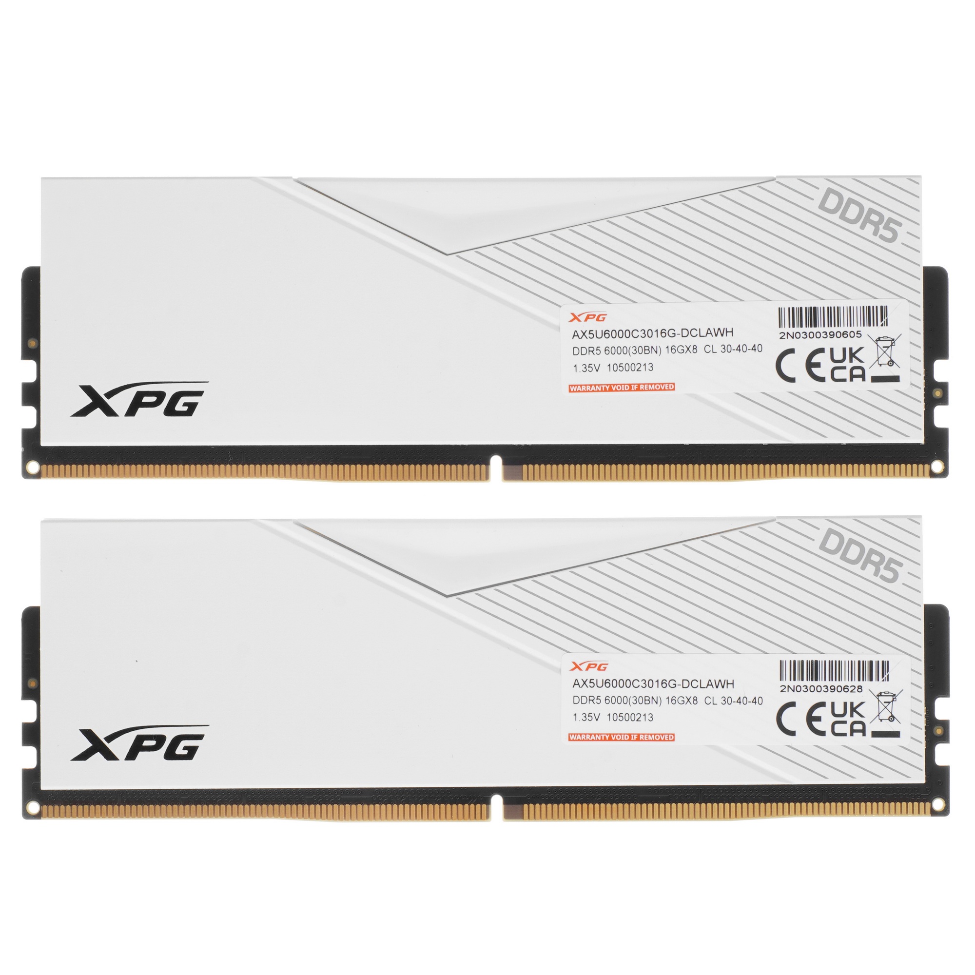 Модуль памяти ADATA 32GB DDR5 6000 DIMM XPG Lancer 2*16, 1.35V, CL30-40-40, On-Die ECC, Power Management IC, white
