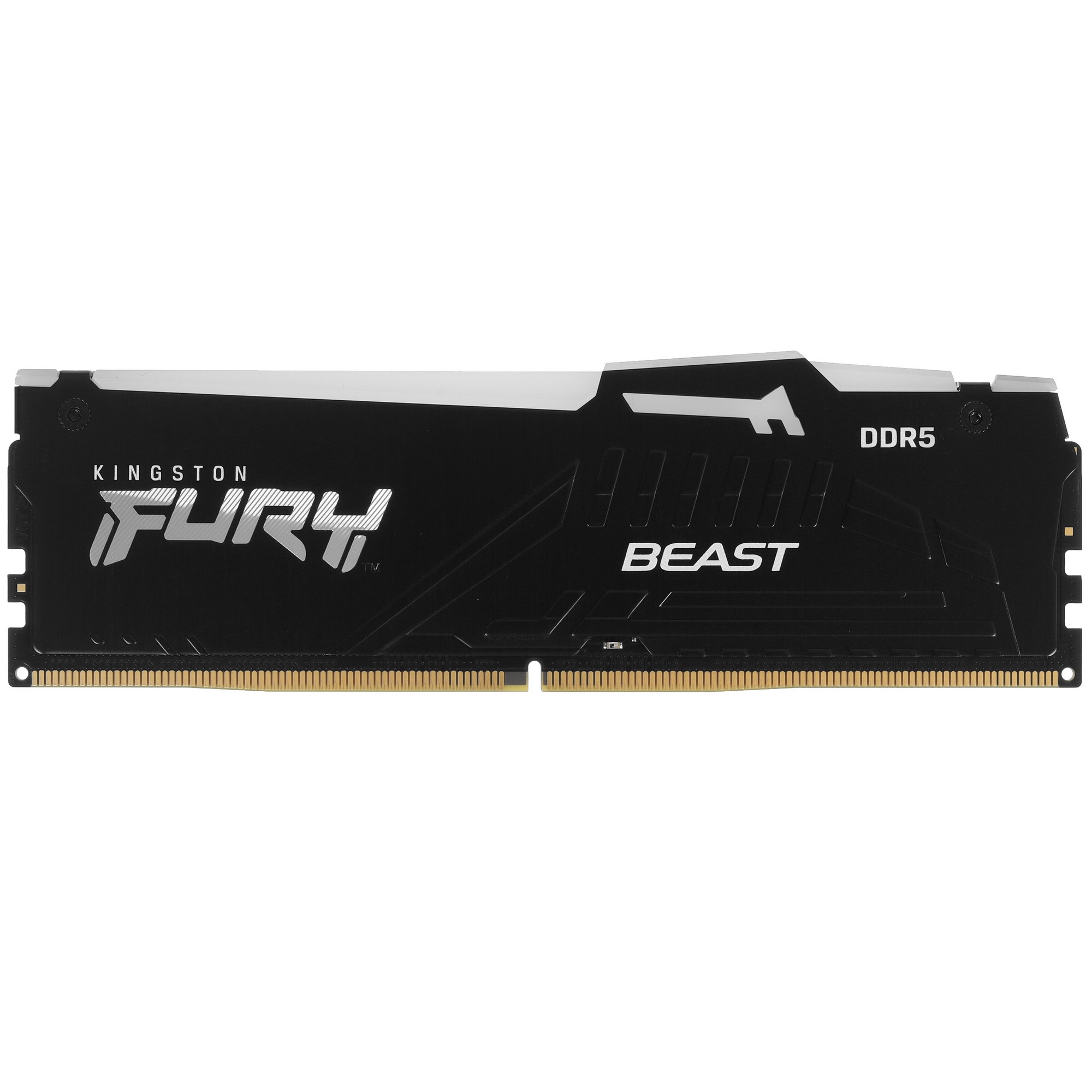 Оперативная память Kingston Fury Beast, DDR5, 16GB (1x16GB), 6000MHz, CL30, с радиатором, RGB, черны