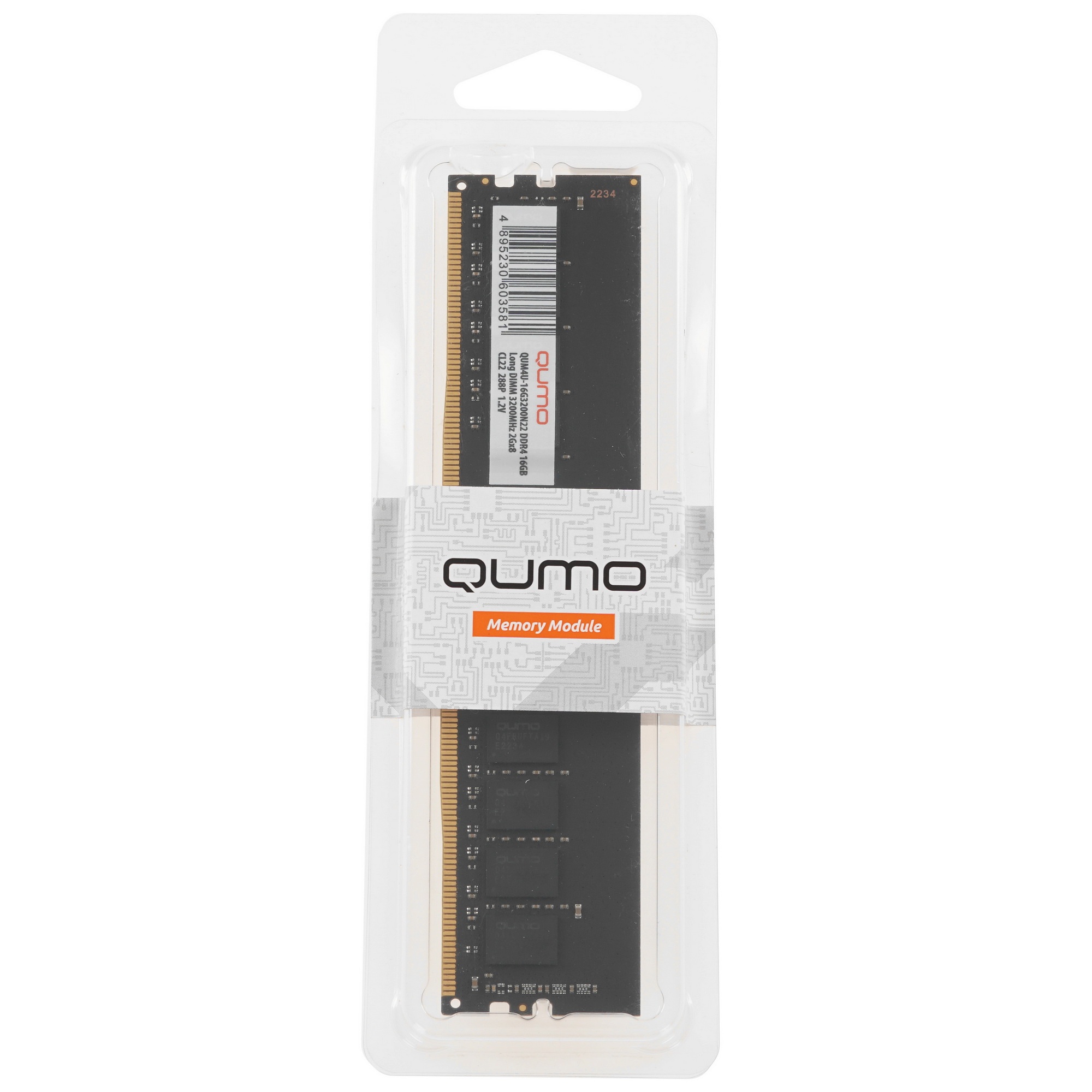 Оперативная память QUMO, DDR4, 16GB (1x16GB), 3200MHz, CL22